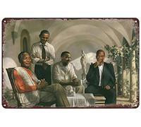 Mandela - Malcolm X - Obama - Martin Luther King Civil Rights Poster Metal Tin Sign Wall Art Poster Plaque Decor for Home Bar Pub Club Cafe 8x12 inch