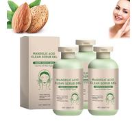 Mandelic Acid Peeling Gel, Light Beige Exfoliating Gel, Mild Deep Cleansing and Smoothness for Smooth, Light Beige Skin, Vegetable Fruit Acid Formula, Nourishing Essential Body Care (200 g, 3 Pieces)