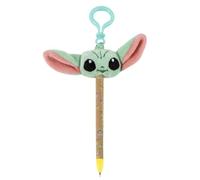 Mandelorian Grogu Plush Topper Pen with key ring loop for School and Gifts