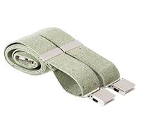 MANDITTIONS Sage Green Trouser Braces 35mm Wide 4 Heavy Duty Strong Silver Clips 44 Inch