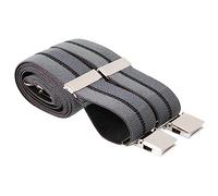 MANDITTIONS XL Grey Trouser Braces 35mm Wide 4 Heavy Duty Strong Silver Clips 48 Inch Extra Long