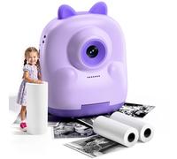 Mandizza Children's Camera Instant Print, Children's Camera with Printer, Children's Digital Camera, Birthday Gifts for 10 Year Old Girls with Printing Paper, Girls Toy for Toddlers