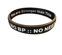 MandMcares NO BP Needles IV Stick Medical Alert This Arm | Silicone Bracelet Wristbands for Dialysis Chemo Lymphedema (Black, Regular 7.95 Inches)