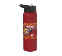 Mandolin 8 Strings of Happiness Joy Stainless Steel Insulated Water Bottle