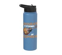 Mandolin 8 Strings of Happiness Joy Stainless Steel Insulated Water Bottle