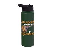 Mandolin 8 Strings of Happiness Joy Stainless Steel Insulated Water Bottle