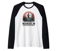 Mandolin Acoustic Bluegrass Humor Quote Raglan Baseball Tee