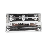Mandolin Bridge,Metal Mandolin Bridge 8 String Saddle Bridge Plate Replacement Musical Instrument Accessories,Cr Alloy 8 String Metal Mandolin Bridge Musical Instrument Accessories