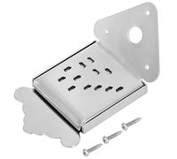 Mandolin Cable Pull Board, Bend Type Steel Mandolin Accessories, Exquisite Musical Instrument Part with Removable Cover, Shiny Chrome Decorative Design for Mandolin 8 10 12 Loop En (QB08 chrome color