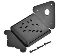 Mandolin Cable Pull Board, Steel Musical Instrument Accessory, Doré Color with Pattern - Exquisite Design, Durable Craftsmanship, Ideal for Mandolin String Replacement (QB09 black without flowers)