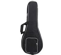 Mandolin Case Gig Bag, Portable Oxford Cloth Mandolin Bag with Dual Zippers, Side Pockets for Accessories, Adjustable Shoulder Strap and Hand Strap for Musicians On the