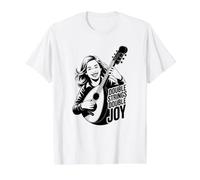 Mandolin Double Strings Mandolin Folk Music Bluegrass Value Graphic T-Shirt, Men, White, L