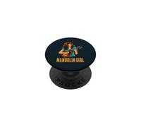 Mandolin Girl Woman Country Pickers PopSockets Adhesive PopGrip