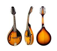 Mandolin Instrument For Beginners Professionally Made Solid Wood Veneer Mandolin Eight-string Instrument Full Single Mandolin Instrument(B)