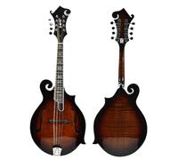 Mandolin Instrument Kit 21in Spruce Solid Tiger Maple Side Panels F-type Mandolin Professional Mandolin(B)