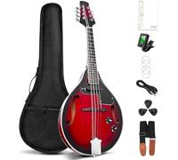Mandolin Instrument Kit A Style Acoustic Electric Mandolins Instrument Vintage Red Sunburst Mahogany Wood For Beginner Adults