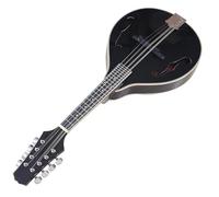 Mandolin Instrument Right Hand 8 Strings Mandolin Guitar Classical Melodic Instrument A Style Mandolin Sunburst Color For Beginners Adults(Black)