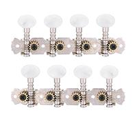 Mandolin Machine Head, Steel + Acrylic + Copper Tuning Pegs, White + Silver for 8 String Mandolin
