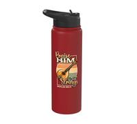 Mandolin Player Praise Him with The Strings Mandolin Stainless Steel Insulated Water Bottle