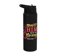 Mandolin Player Praise Him with The Strings Mandolin Stainless Steel Insulated Water Bottle