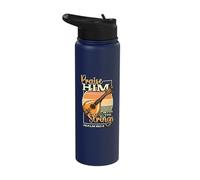 Mandolin Player Praise Him with The Strings Mandolin Stainless Steel Insulated Water Bottle
