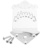 Mandolin Replacement 8 String Metal Tailpiece Silver
