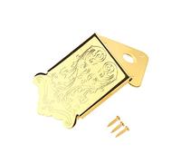 Mandolin Tailpiece Bridge, Mandolin Guitar Tailpiece with Screw Instrument Replacement Accessory Musical Instrument Accessories(Gold)