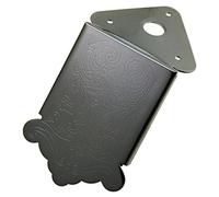 Mandolin Tailpiece Bridge with Tail Flower Pattern Replacement Parts - Black