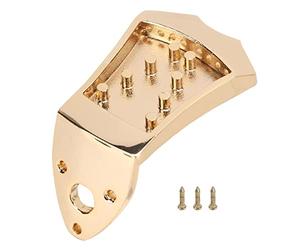 Mandolin Tailpiece Metal Bridge Replacement Tone Volume Quality Musical Instruments Accessories Applicable String Players (Gold),Other String Instrument Accessories