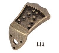 Mandolin Tailpiece Replacement Part, Metal Mandolin Bridge Tailpiece, Sturdy and Durable One Piece Cast Design for 8 String Vaulted Mandolin, Improves Tone Volume and Persistence (Bronze)