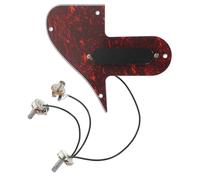 Mandolin Tortoise Pickguard Assembly Red with Dual-coil Pickup | 3ply Pvc Plate, High-output Low-noise Double-coil Unit, for F-style Mandolin and Guitar Body Protection