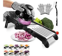 Mandoline Vegetable Slicer, Pawchop Professional Mandolin Slicer, Upgraded Vegetable Chopper for Potato Cabbage Onion Cucumber, Mandoline Food Slicer, Send Gloves and Cleaning Brush