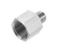 Mandouer 1/4" NPT Male to 1/2" G (BSPP) Female Reducing Thread Adapter, 304 Stainless Steel Hex Pipe Fitting for Water, Air, Oil, Fuel, Hydraulic Systems, 1pc