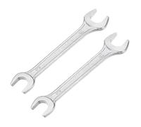 Mandouer 13mm x 14mm Double Open End Spanner, Galvanised Metric Wrench | Galvanised steel, rust-resistant and durable, ideal for car repair, furniture assembly, home DIY projects (2-piece)