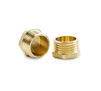 Mandouer 2Pcs 1/4" Brass BSP Male Blanking Cap, Hexagon Threaded Stop End Plug for Sealing Radiator Valve Tap Unused Pipework Manifold