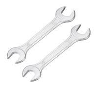 Mandouer 2pcs Spanner Set, Metric 18mm × 19mm Spanner, Galvanised Threaded Steel Double Open End Wrench for Automotive Maintenance, Industrial and Machinery Repair