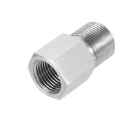 Mandouer M24×1.5 Male to 1/2" NPT Female SS304 Reducing Thread Adapter, 1pc | 304 stainless steel metric to npt hex pipe fitting, corrosion resistant for water air oil fuel hydraulic, 1pc