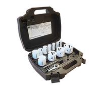 Mandrex MHSD1003B MXqs Hole Saw Kit - Industrial - Pro - Bi-Metal M42 11 Piece Set & Case
