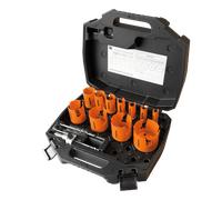 Mandrex MHSE1001N MXqs Hole Saw Kit - Electrician - TCT 11 Piece Set & Case
