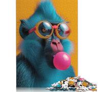 Mandrill Bubblegum Jigsaw Puzzles Puzzle for Adults Kids. 1000 Piece Whimsical Challenge Toy Educational Game Home Decoration for Educational Games Gifts 1000pcs (38x26cm)