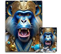 Mandrill Modern Pop Art Jigsaws 1000 Pieces for Adults Challenging Puzzles Brain Teaser Game Interactive Family Game Suitable for Ages 14 1000 PCS(75x50cm)
