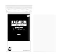 Mandu Deco Colored Kpop Photocard Sleeves Card Protector PVC Free and Acid Free Shield Cover - 61x91mm (100 Sleeves per Pack) (White)