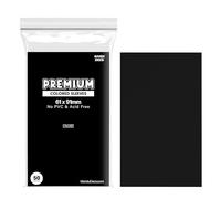 MANDU DECO Colored Kpop Photocard Sleeves Card Protector PVC Free and Acid Free Shield Cover - 61x91mm (100 Sleeves per Pack) (Black)