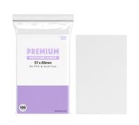 Mandu Deco Kpop Clear Polypropylene Card Case Cover for Albums, PVC Free and Acid Free, 100 Cases Per Pack (57x88mm)