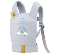manduca Doll Carrier - Suitable for Toddlers from 18 Months - Organic Cotton Carrier for Baby Dolls & Cuddly Toys, Rainbow