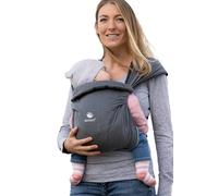 manduca Twist - Baby Sling - Light and Easy Baby Carrier with Kangaroo Bag and Soft Belly Belt - for Newborns from Birth up to 15 Kg - Organic Cotton, Grey-Mint