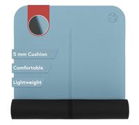 Manduka Begin Yoga Mat - Perfect for Beginners in Yoga & Pilates, Women and Men, 5mm Thick, Reversible, 68 inch (172cm) Blue Lotus Thunder