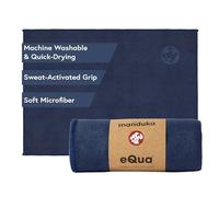 Manduka eQua Hand Towels - 16" | Rapid Moisture Activated Grip | Quick Drying, Soft Microfiber | Machine Washable | 16 x 24 inches | Midnight