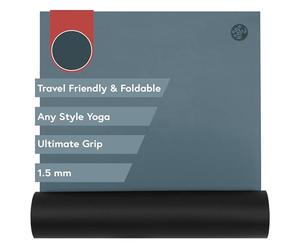 Manduka GRP Adapt Travel - Hot Yoga on the Go | Non-Slip Floor Grip Mat 1.5mm Foldable, Travel-Ready | Sweat Resistant | Eco-Friendly | 71 x 24 inches