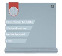 Manduka PRO Travel Yoga Mat 71" - 2mm | Foldable & Travel Friendly | Lifetime Durability | Teacher Approved | Hygienic Construction | 71 x 24 inches | Blue Lotus